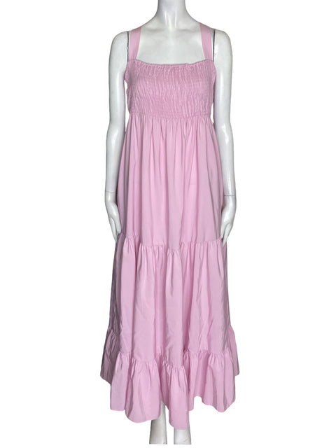 Vestido Zara Elastico Suelto Rosado - Talla XL