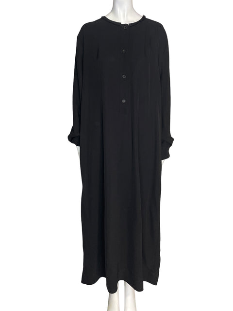 Vestido Zara de Viscosa Liso Maxi Negro - Talla L