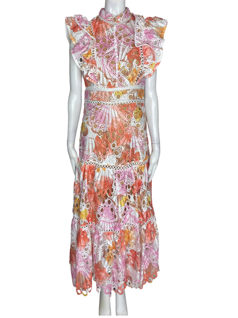 Vestido Tesoro TPS Tejido Ruchas Naranja - Talla M