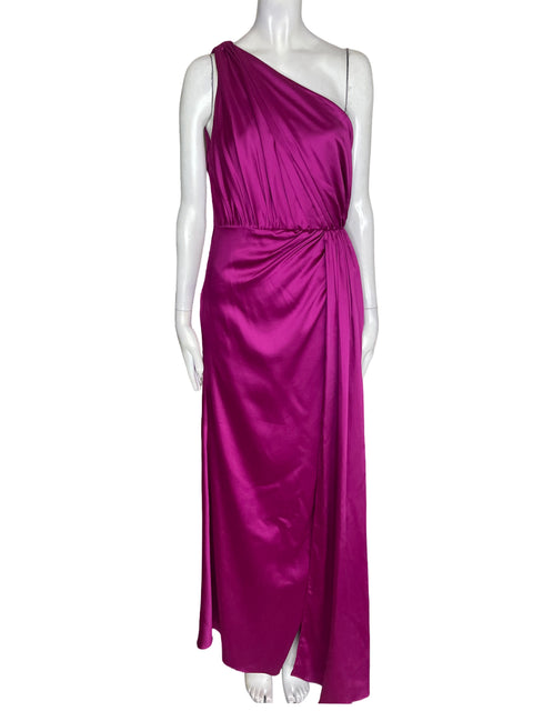 Vestido De Fiesta Ieena  For Mac duggal Oneshoulder Satinado Rosado - Talla 4