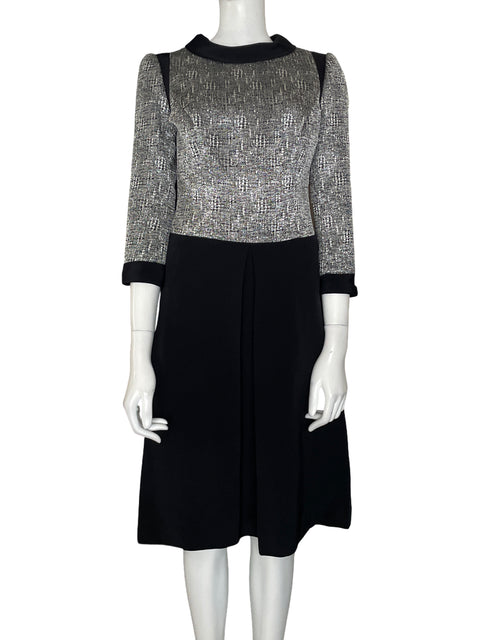 Vestido De Fiesta Tesoro TPS Corte a Midi Negro - Talla M