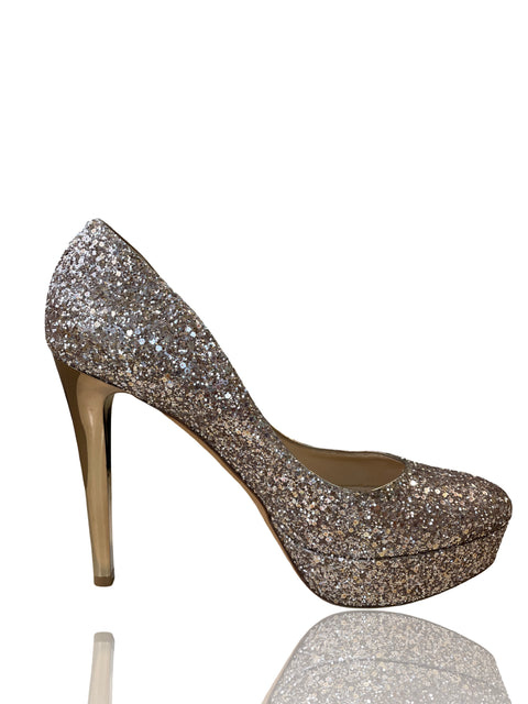 Tacón Jimmy Choo Tacón alto Brillo Dorado - Talla 38.5