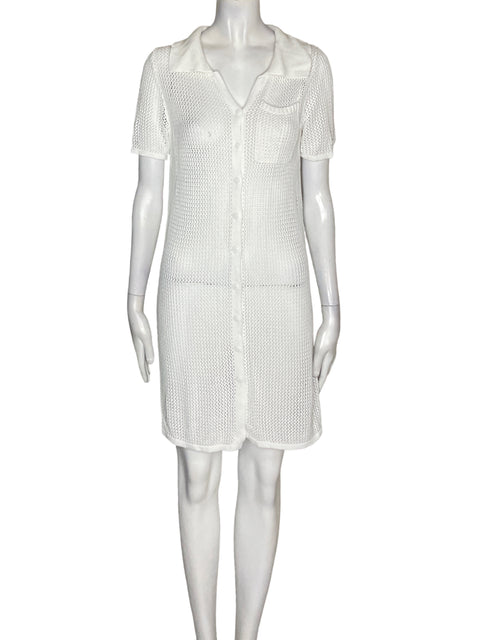 Vestido Haute Hippie de Viscosa Punto Manga corta Blanco - Talla M