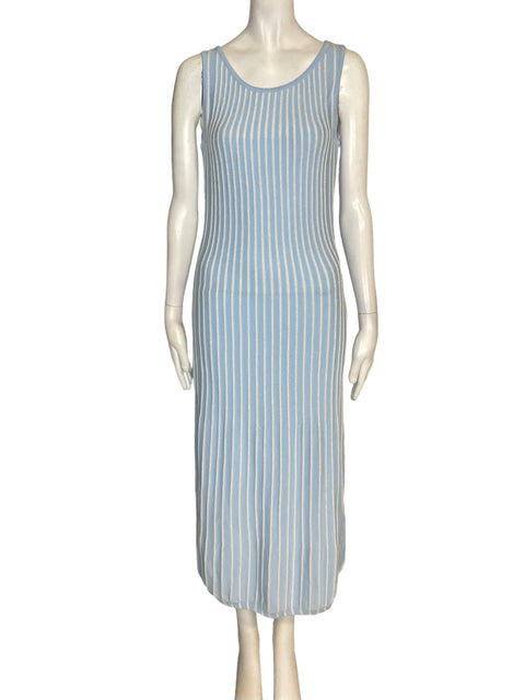 Vestido Conditions apply de Algodón Rayas Sin mangas Azul - Talla S