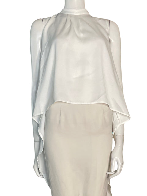 Blusa Strut & Bolt Asimétrico Liso Blanco - Talla S