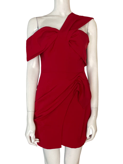 Vestido C/Meo Collective Asimétrico Mini Rojo - Talla S
