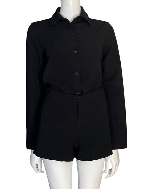 Romper Caara Manga larga Liso Negro - Talla XS