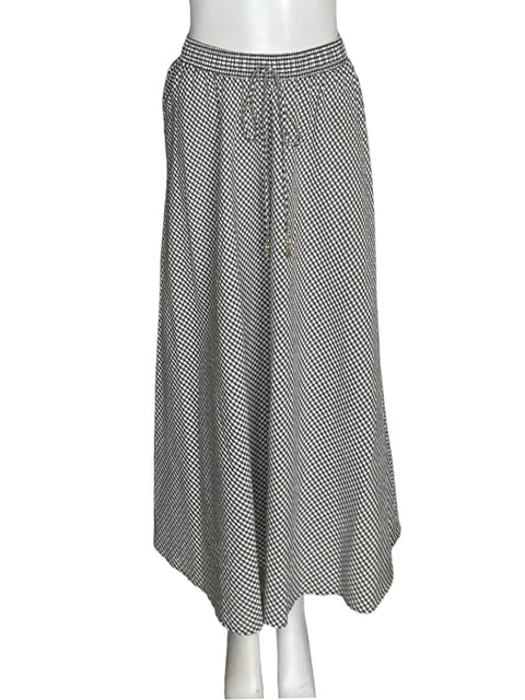 Falda Zara Cuadros Elastico Blanco - Talla XS