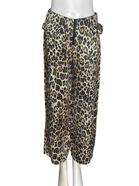 Pantalón Bimba Y Lola Animal print Zipper Marrón - Talla XS