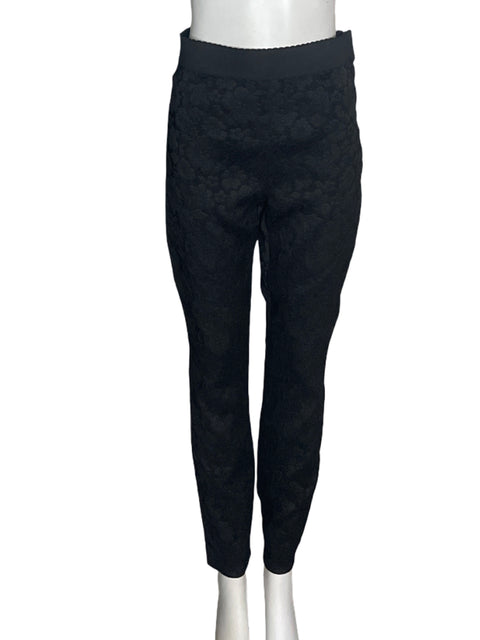 Pantalón Dolce & Gabbana Encaje Elastico Negro - Talla 42