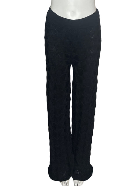 Pantalón Missoni Texturizado Palazo Negro - Talla M