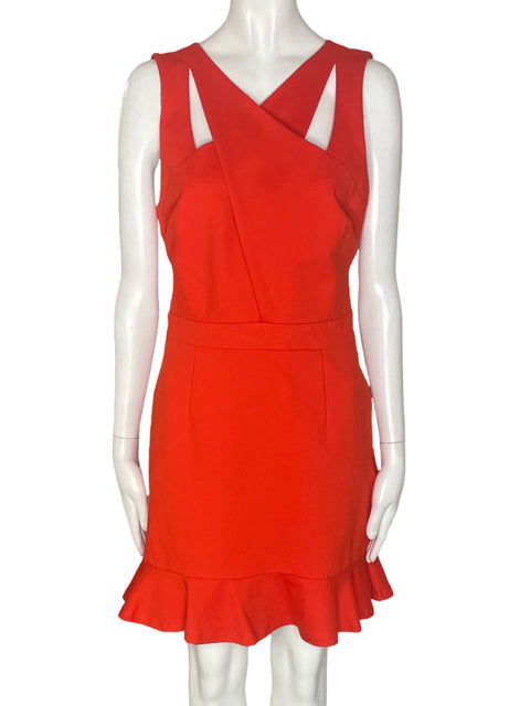Vestido Adelyn Rae Cruzado Sin mangas Naranja - Talla S
