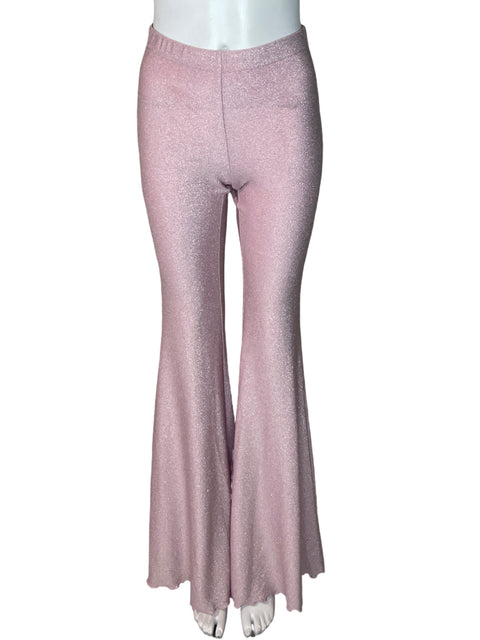 Pantalón Sleeper Wide-leg Ajustado Brillo Rosado - Talla S