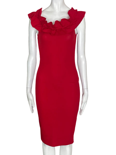 Vestido Zara Trafaluc Mini Liso Rojo - Talla S