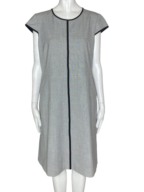 Vestido Tahari Midi Gris - Talla 10