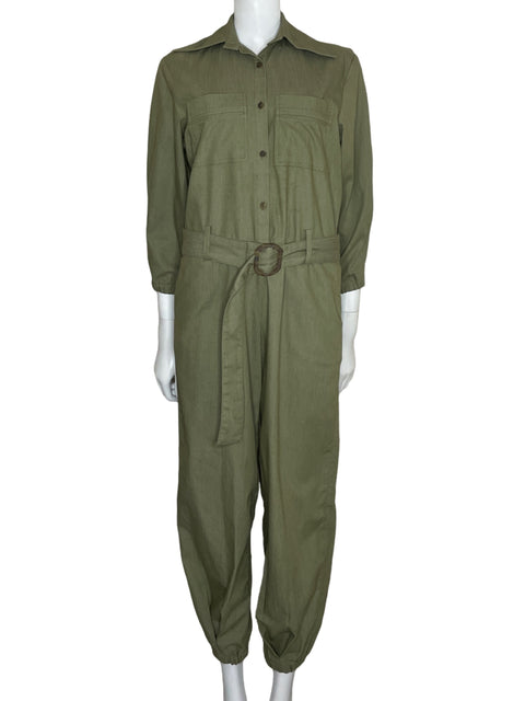 Mono Pink Filosofy Camisero Cinturón Verde - Talla M