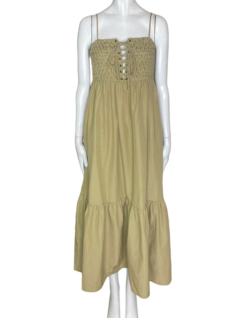 Vestido Zara Tiras Tipo a Beige - Talla XS