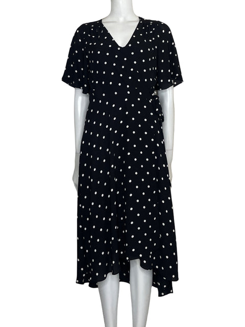 Conjunto White House Black Market Polka dot Midi Negro - Talla XS