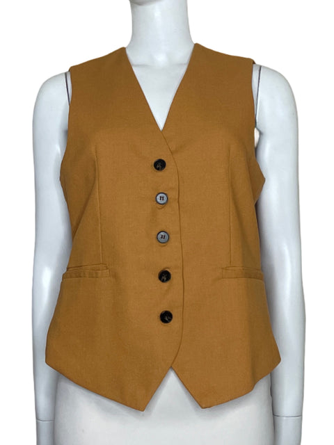 Chaleco Tesoro Tps Bolsillos Asimétrico Amarillo - Talla M