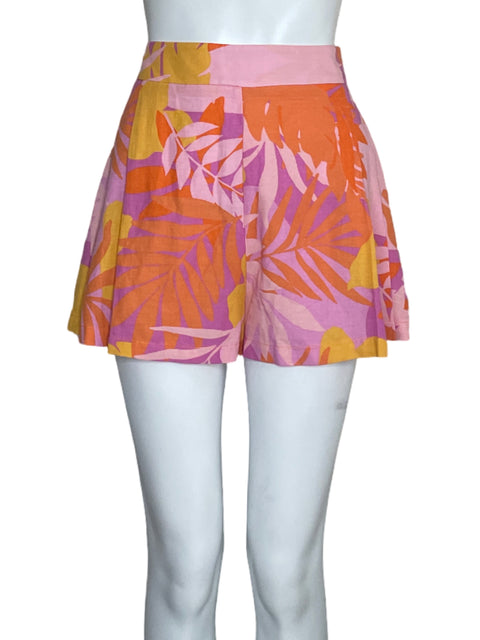 Short Tesoro Tps Estampado Pinzas Rosado - Talla 8