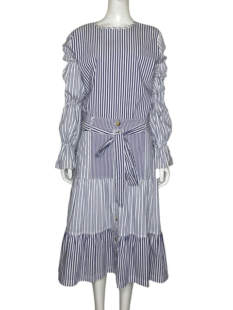 Conjunto Revamp Estampado Lineas Azul - Talla M
