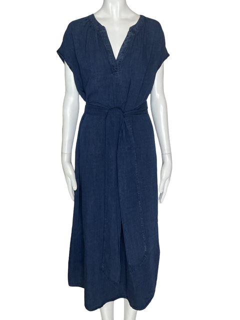 Vestido Banana Republic Midi Fajon Azul - Talla L
