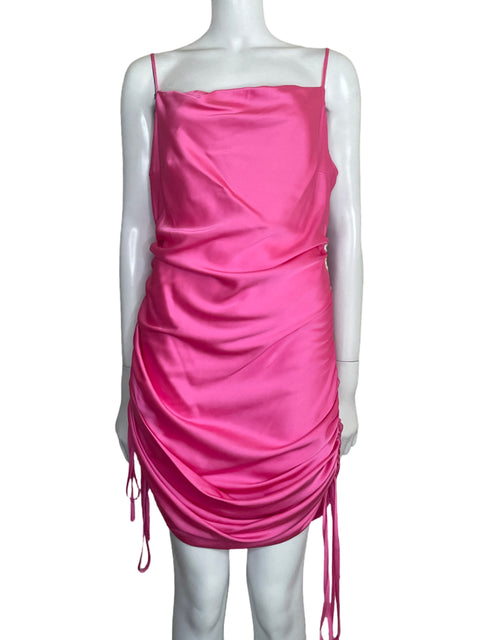 Vestido Mable Drapeado Tirantes Rosado - Talla L
