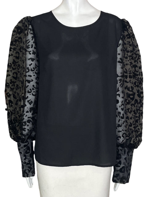 Blusa Tesoro Tps Liso Abullonado Negro - Talla L