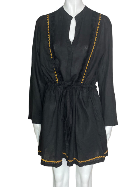 Vestido Zara Tejido Plisado Negro - Talla M