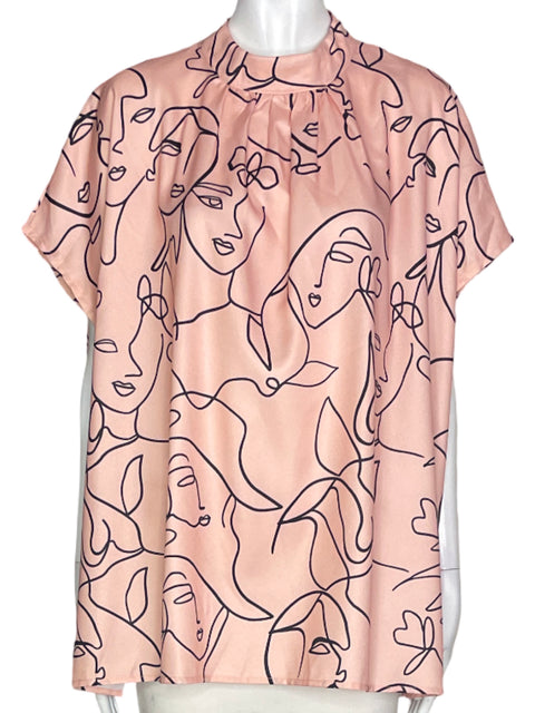 Blusa Tesoro Tps Estampado Rosado - Talla XL