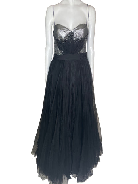 Vestido Mignon Vuelos Negro - Talla 10