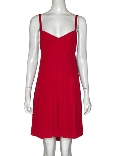 Vestido Amanda Uprichard Mini Liso Rojo - Talla M