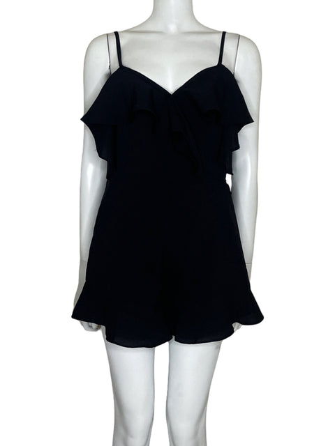Romper Blue Blush Vuelos Escote v Negro - Talla M