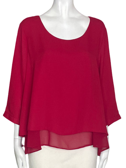 Blusa Yessica Liso Suelto Rojo - Talla 44