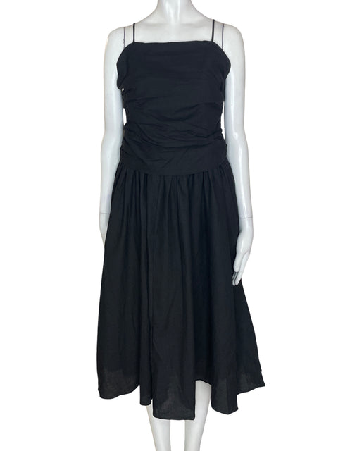 Vestido All:row Midi Plisado Negro - Talla S