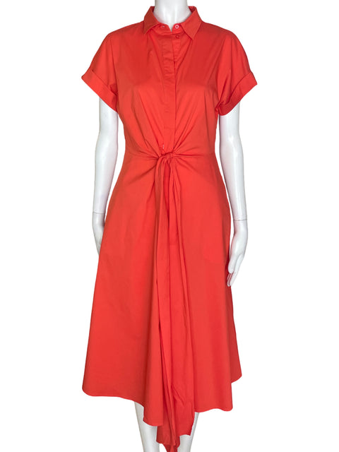 Vestido Ralph Lauren Amarrado cintura Manga corta Naranja - Talla 2