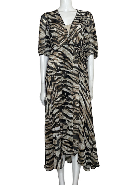 Vestido Calvin Klein Crossbosy Animal print Marrón - Talla 2