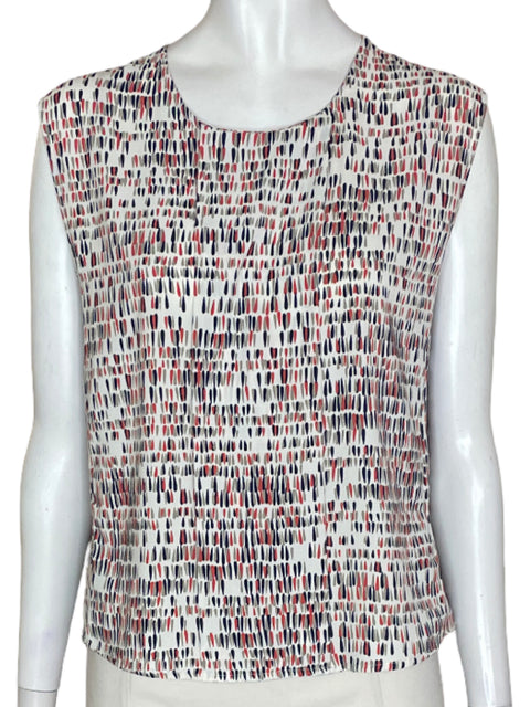 Blusa Trucco Estampado Sin mangas Rojo - Talla 40