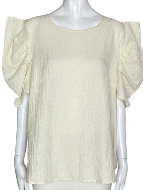 Blusa Tesoro Tps Liso Texturizado Beige - Talla XL