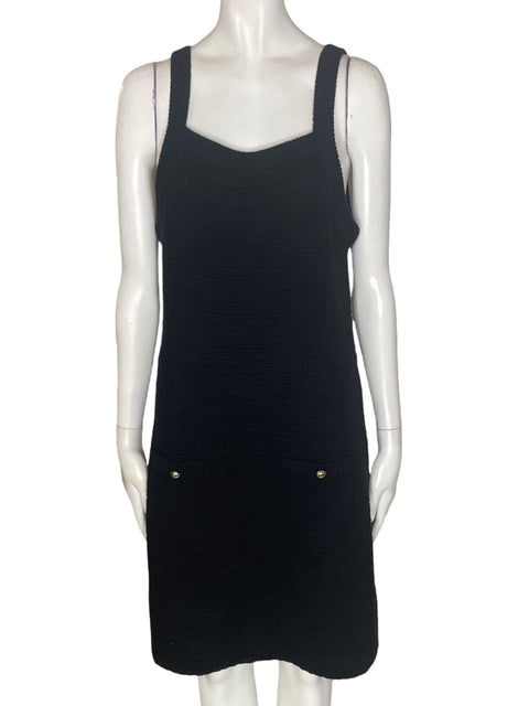 Vestido Tesoro Tps Midi Tejido Negro - Talla L