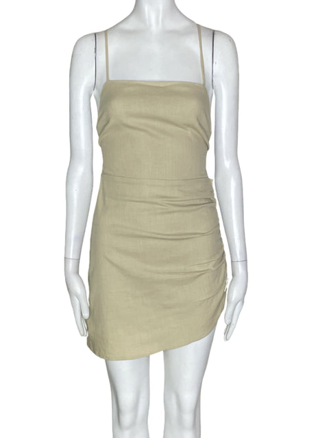 Vestido Mable Mini Liso Beige - Talla M