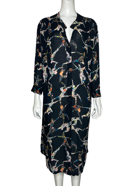 Vestido Bimba Y Lola Midi Estampado Negro - Talla S