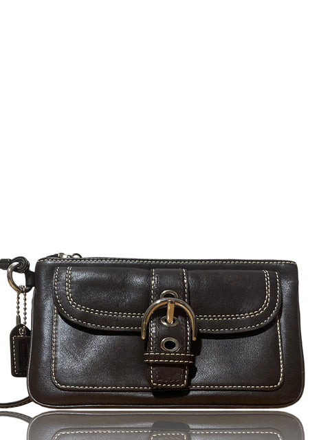 Cartera Coach Soho Wristlet Mini Marrón - Talla U