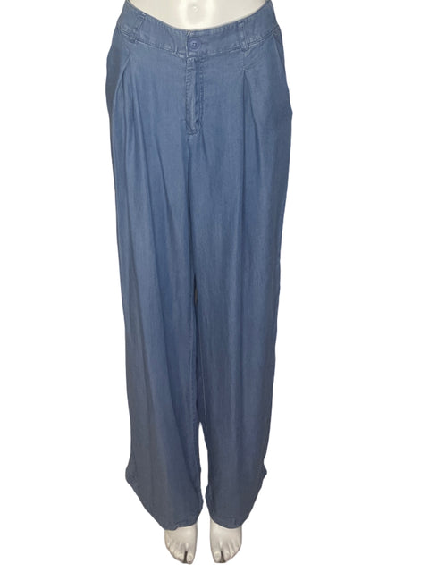 Pantalón Haute Monde Fluido Palazo Azul - Talla M