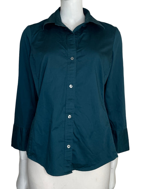 Camisa Banana Republic Manga larga Stretch Verde - Talla L