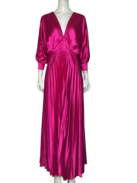 Vestido Silvia Tcherassi Maxi Satinado Fucsia - Talla XS