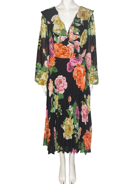 Vestido Jealous Tomato Estampado Vuelos Naranja - Talla M