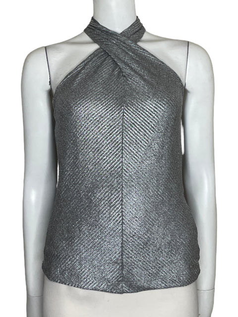 Top Colcci Brillo Halter Plateado - Talla M