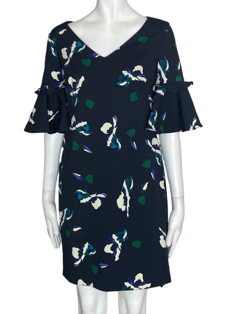 Vestido Ralph Lauren Estampado Midi Azul - Talla 2
