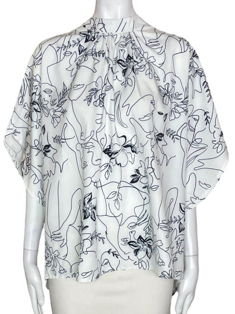 Blusa Tesoro Estampado Blanco - Talla L